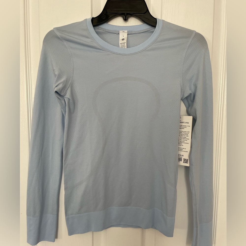 NWT women’s lululemon Swiftly Relaxed Long Sleeve shirt size 0